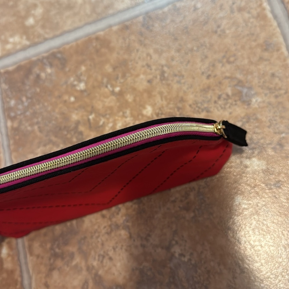 Estée Lauder skin care make up cosmetic, tassel, red zippered pouch bag - Picture 11 of 11